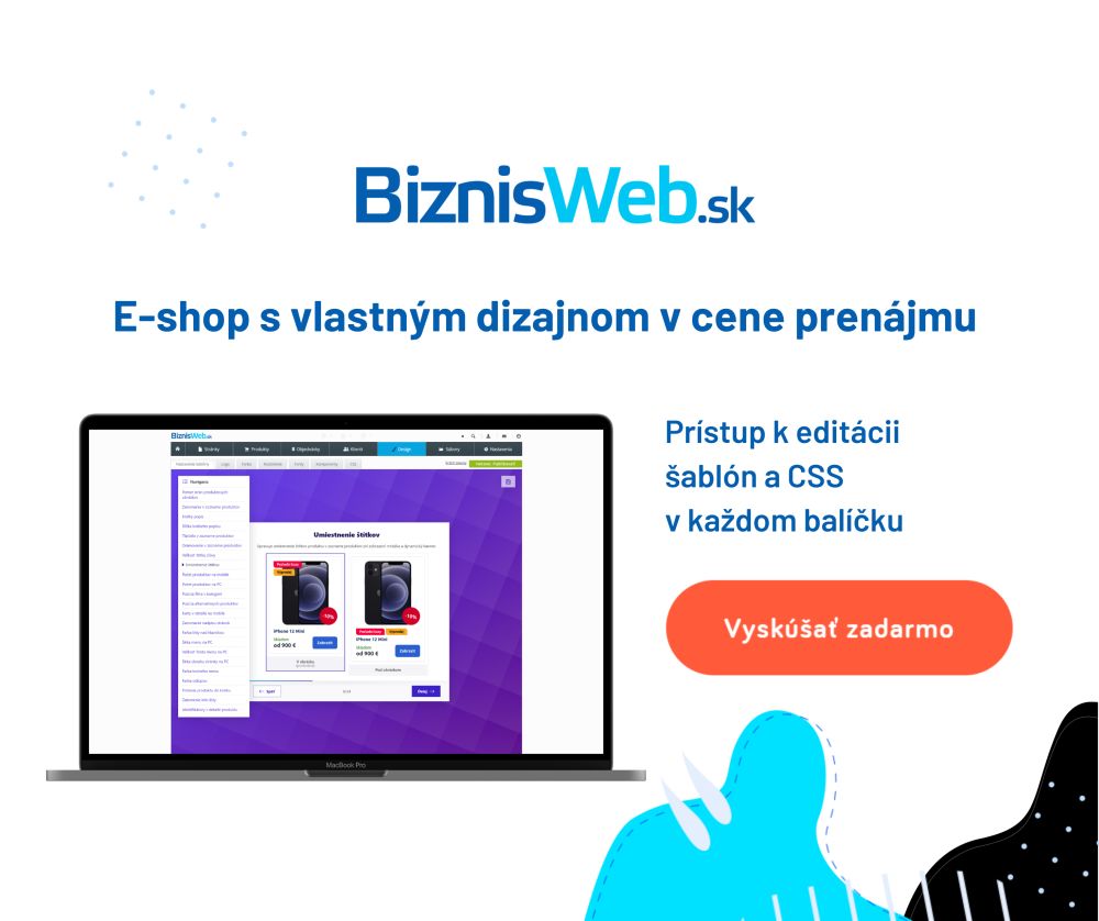 Editor kódu CSS v BiznisWeb.sk v každej verzii